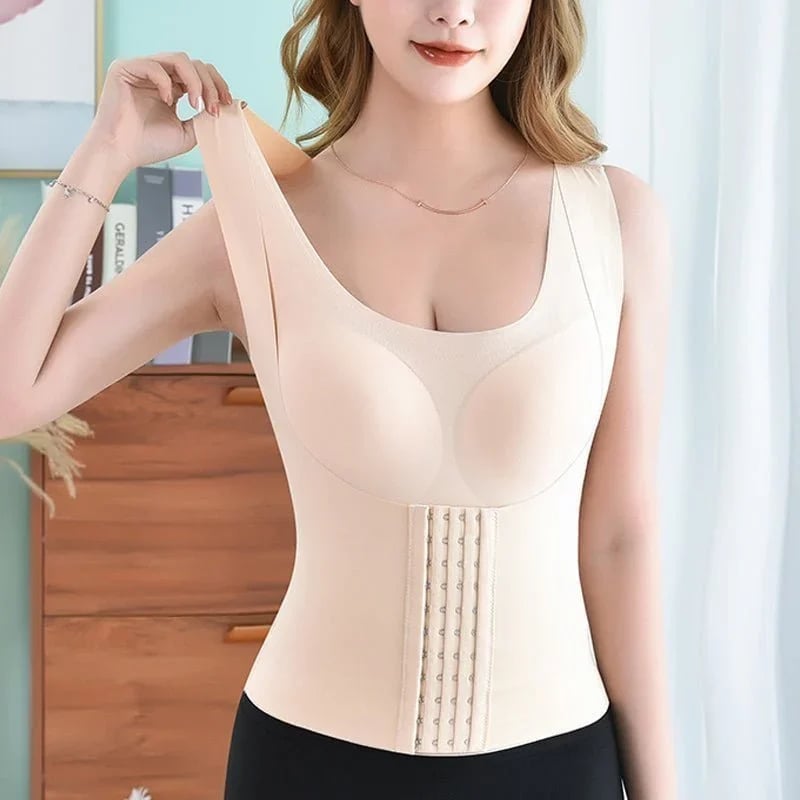 3-in-1 Waist Buttoned Bra Shapewear - Buy 2  Free Shipping