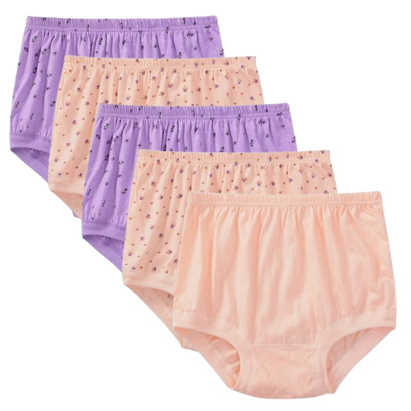 High-Waist Ladies Cotton Panties Plus Sizes💥5pcs Only $24.98 Today🔥