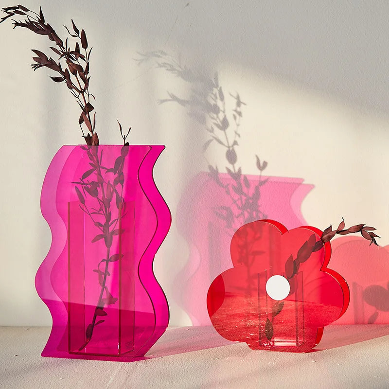 Blooming Acrylic Art Vases