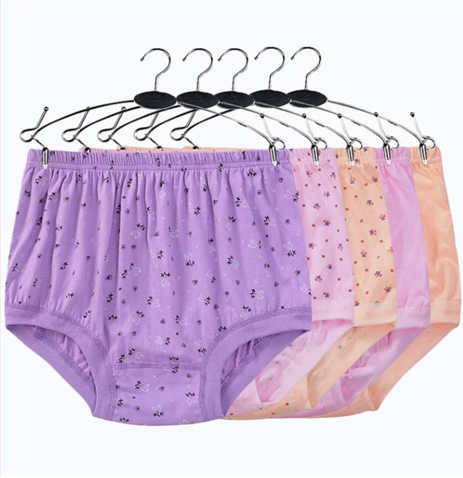 High-Waist Ladies Cotton Panties Plus Sizes💥5pcs Only $24.98 Today🔥