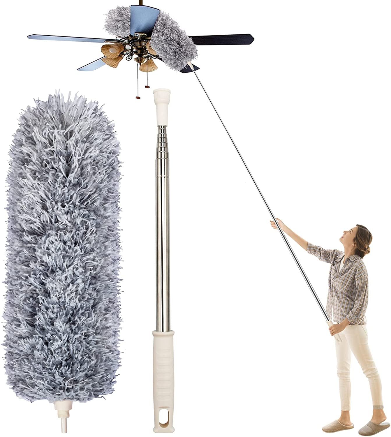 Retractable Washable Curved Microfiber Duster – ourhomemarket.com
