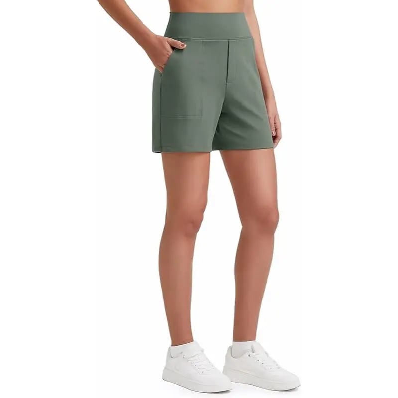 Women's High-Waisted Athletic Bermuda Shorts with Pockets – Running, Yoga, Summer Casual Activewear(Buy 2 Free Shipping)