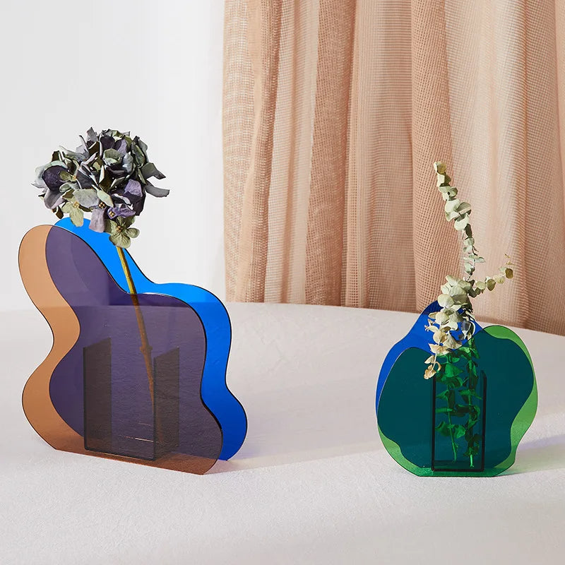 Blooming Acrylic Art Vases