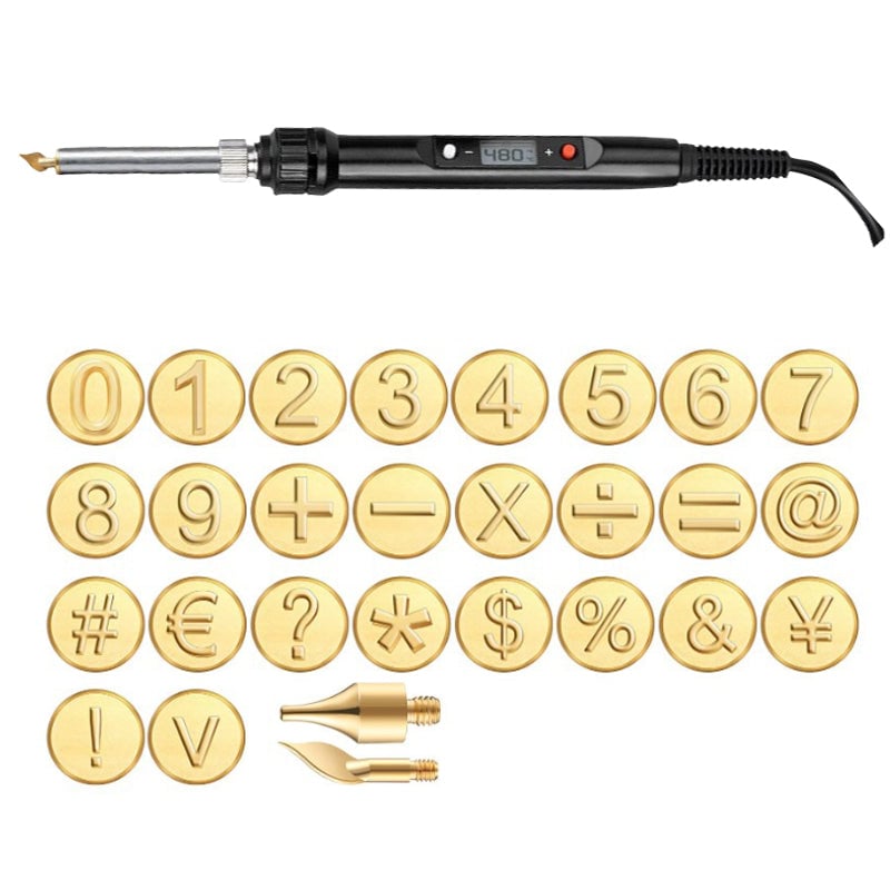 🎁26 Letters Copper Mold-DIY Wood Burning/Carving Set