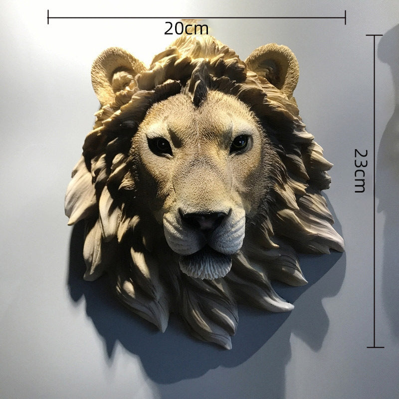 -Simulation animal head wall hanging decoration