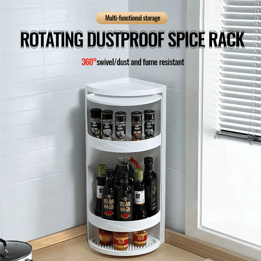 ourhomemarketTM-Multifunctional Turntable Corner Wall Storage Organiser