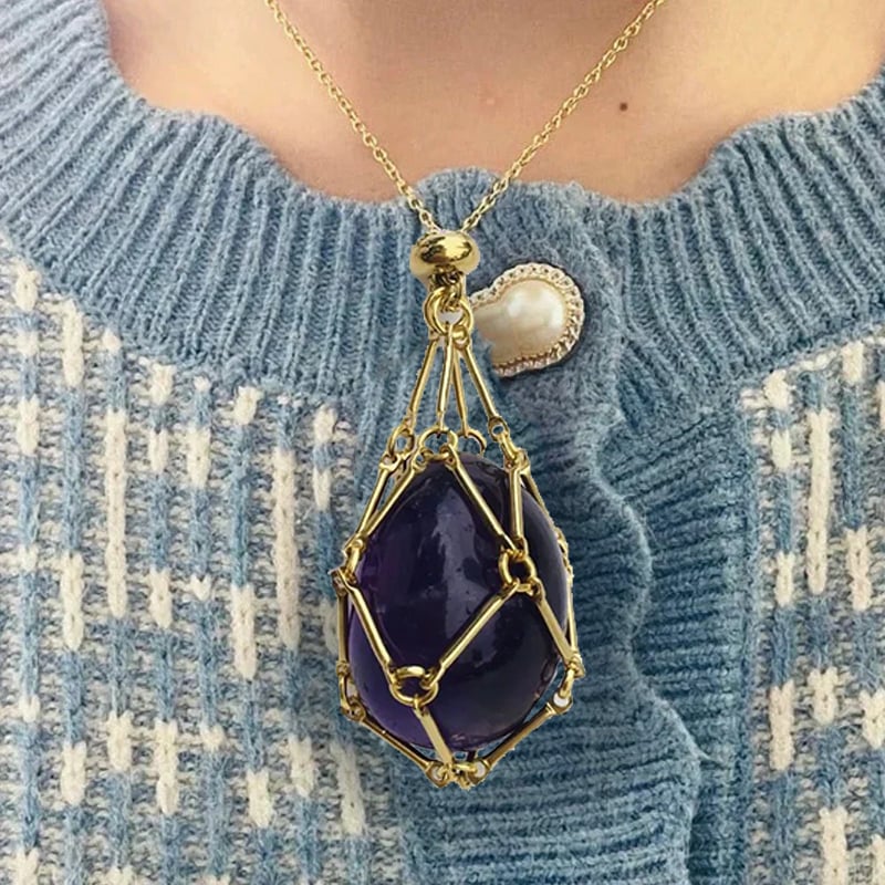 Final Day Sale: Get 70% Off on the 2024 Crystal Stone Holder Necklace!