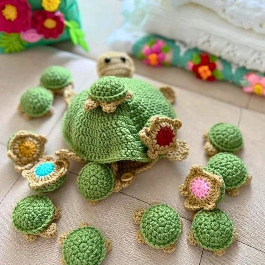 Turtle Memory Game (Green Woven Finished Product )