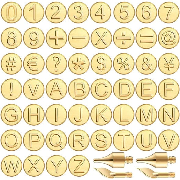 🎁26 Letters Copper Mold-DIY Wood Burning/Carving Set