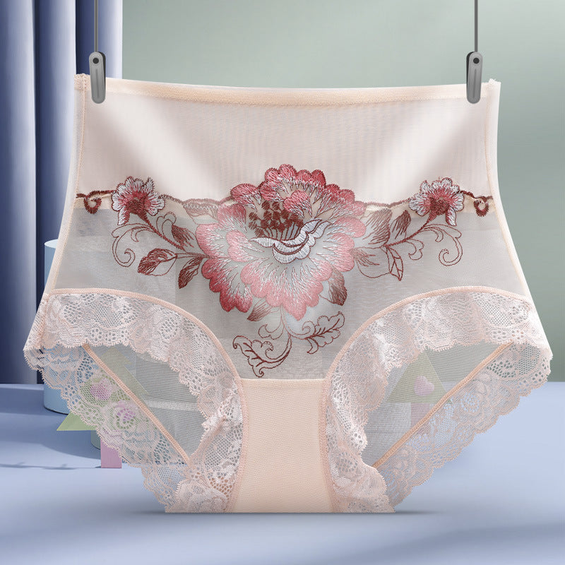 🔥Pay 1 Get 5(5packs)🔥High Waist Premium Lace Embroidered Panties