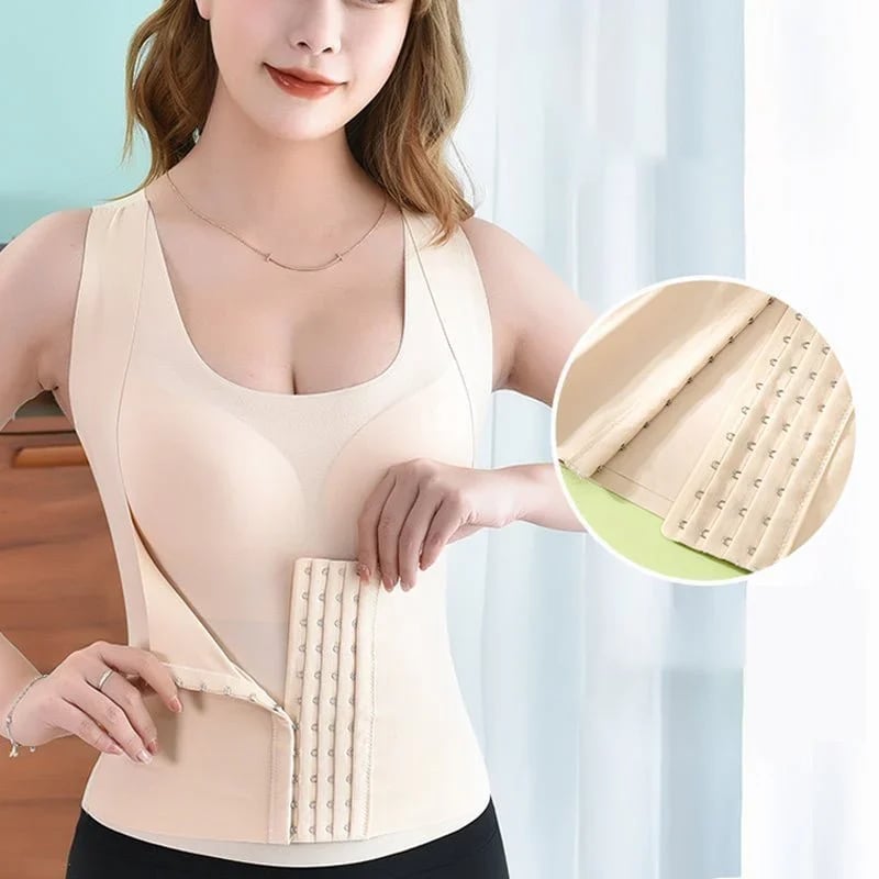 3-in-1 Waist Buttoned Bra Shapewear - Buy 2  Free Shipping