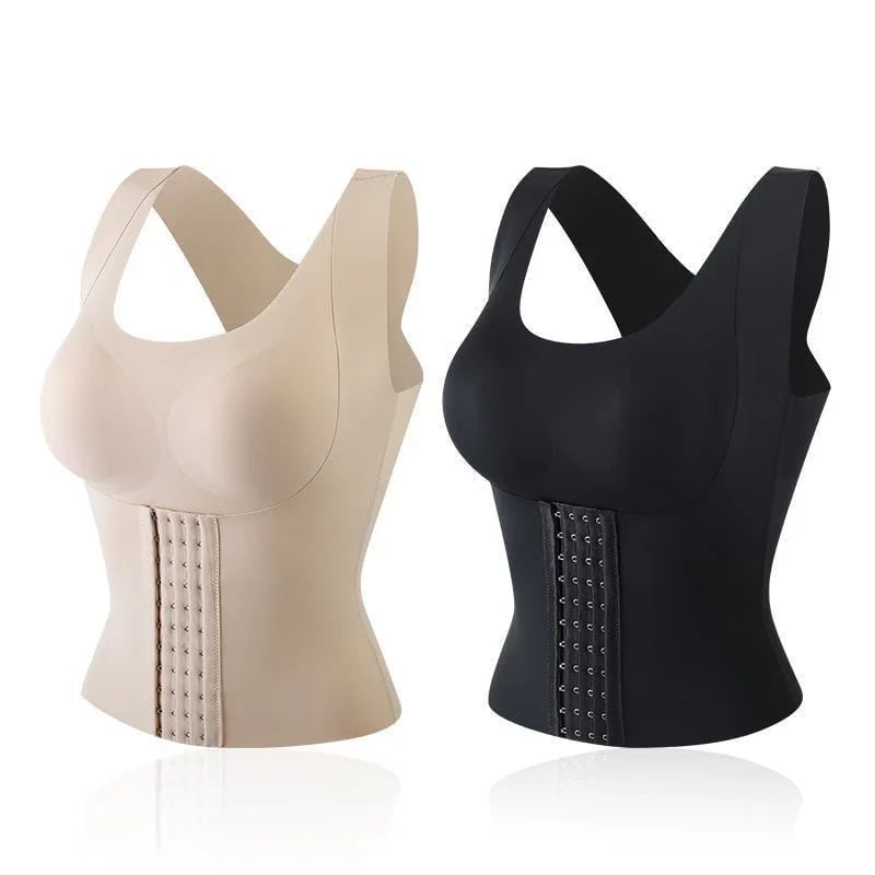 3-in-1 Waist Buttoned Bra Shapewear - Buy 2  Free Shipping