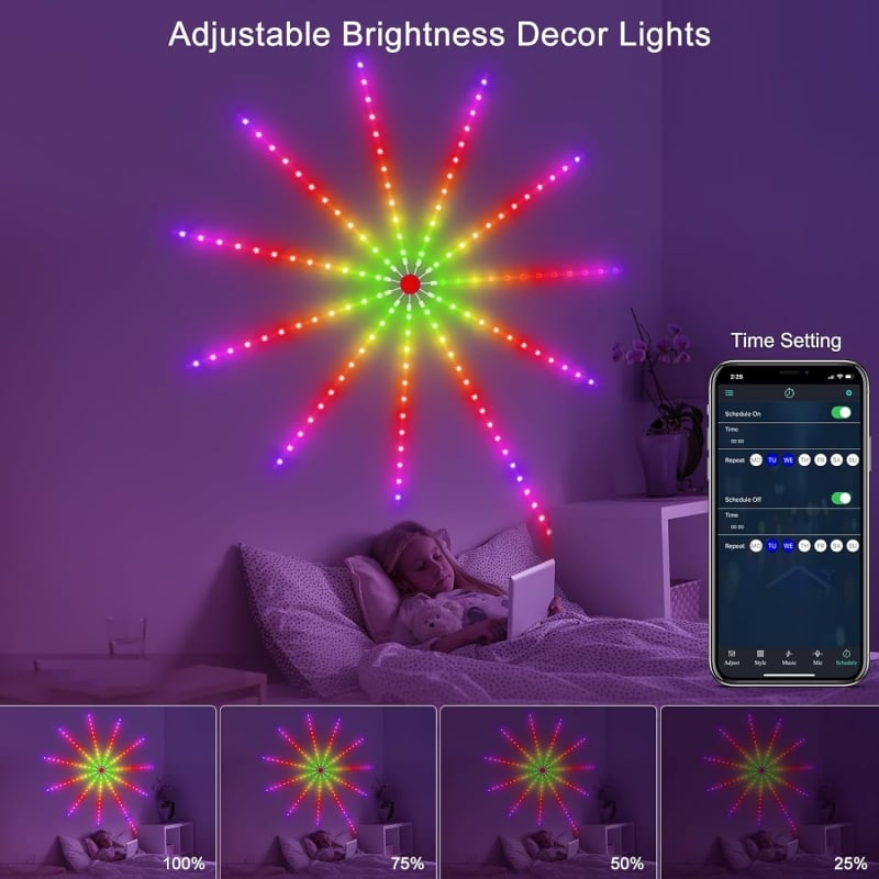 🎅Firework LED Lights