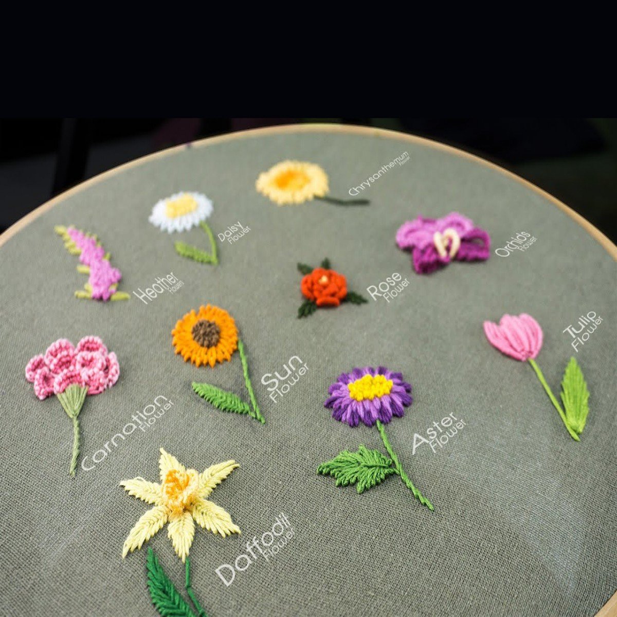 💐Embroidery  Hoop Flower Kit for Beginner