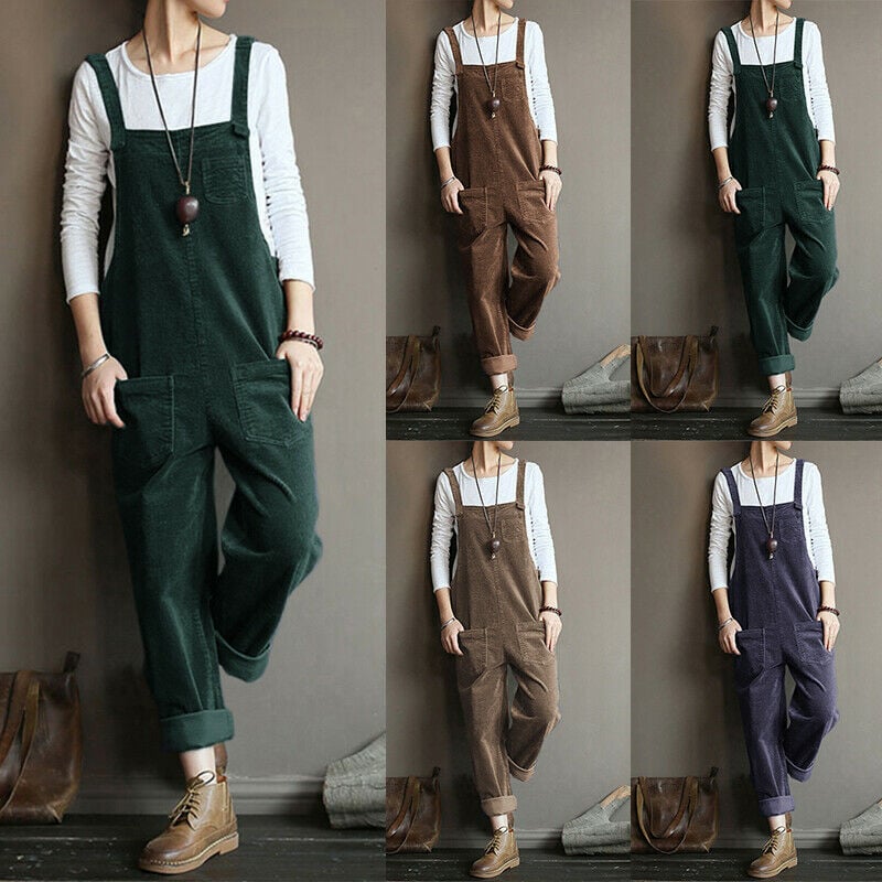 2024 NEW Wide Leg Corduroy Overalls