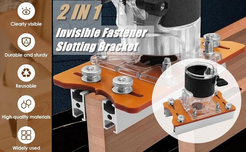 2 in 1 Invisible Fastening Nut Slotting Base
