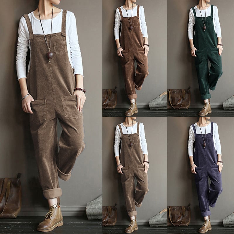 2024 NEW Wide Leg Corduroy Overalls