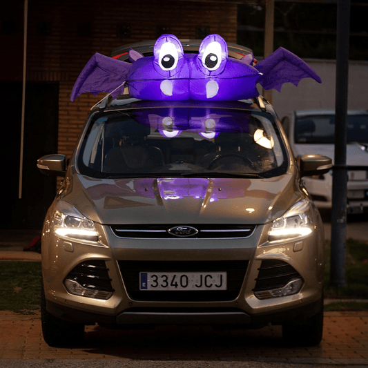 😈Halloween Inflatable Bat Car Trunk Decor with Built-in LEDs