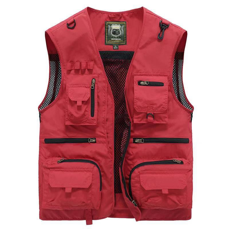 Breathable Mesh Zip Cargo Vest