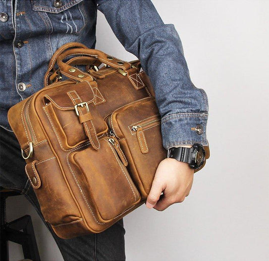 Vintage Leather Briefcase for Men