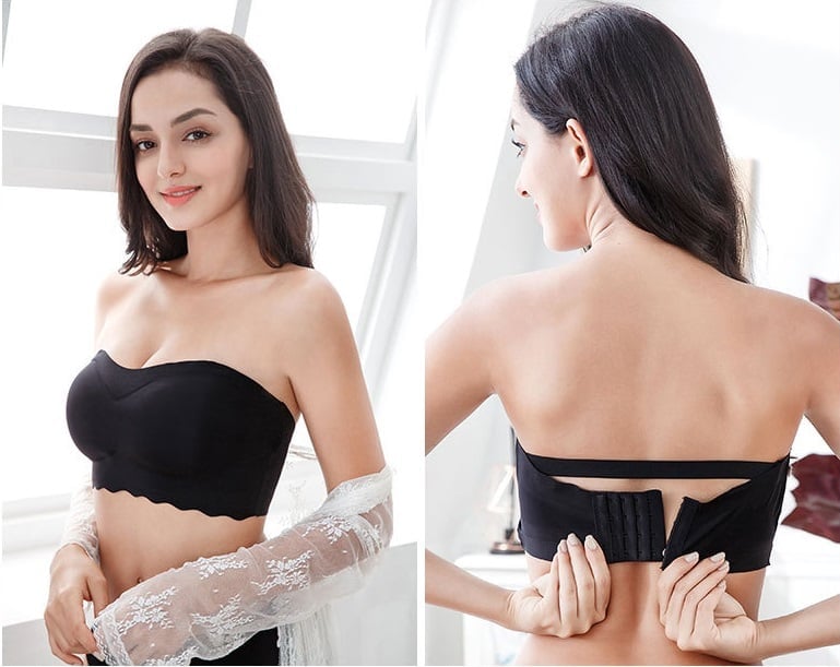 💥49% OFF🔥Ice Silk Non-slip Tube Top Strap Bra