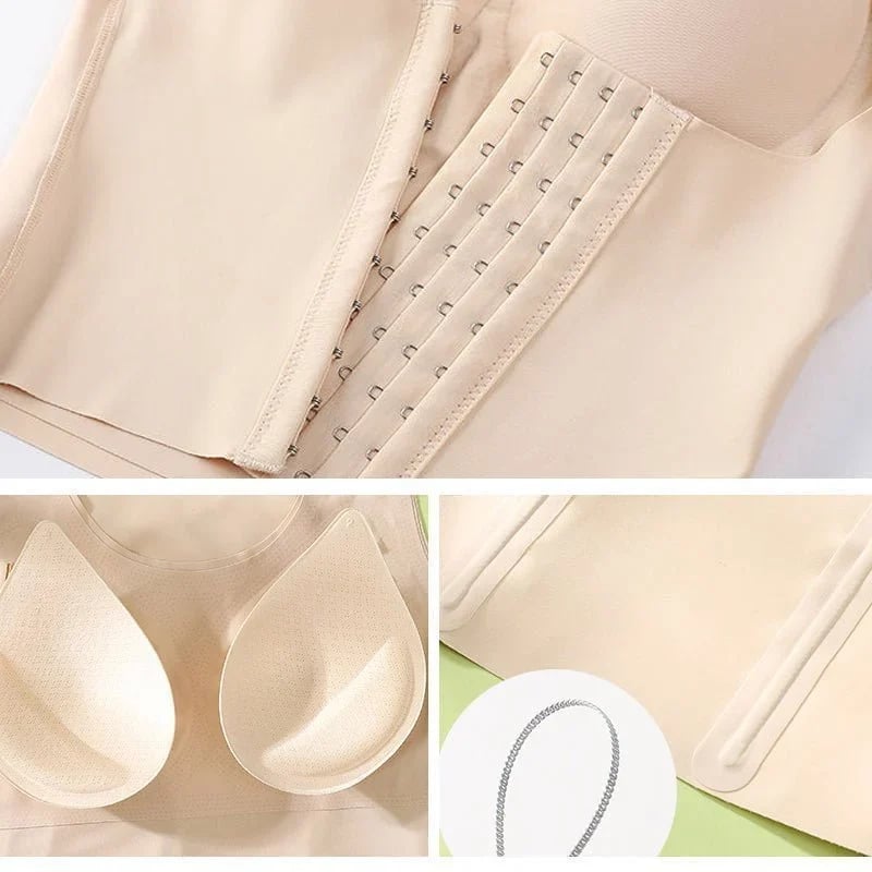 3-in-1 Waist Buttoned Bra Shapewear - Buy 2  Free Shipping