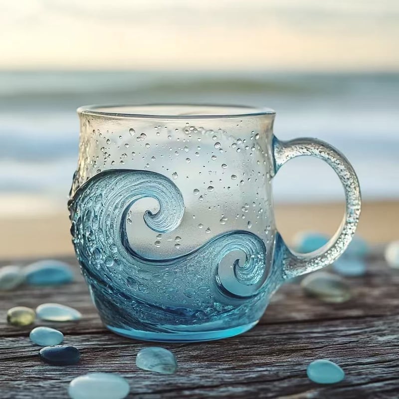 🌊 Sea Glass Wave Mug