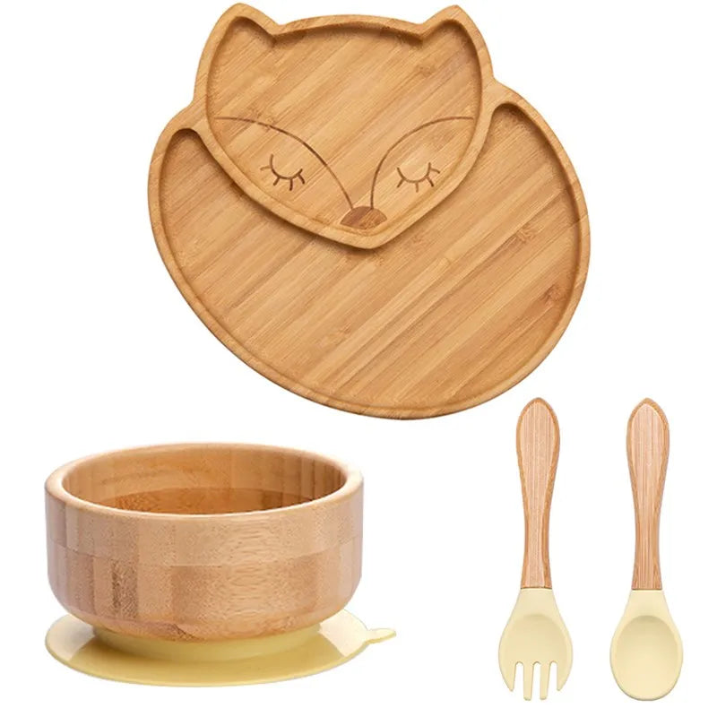 Children's Bamboo Dishes Plate