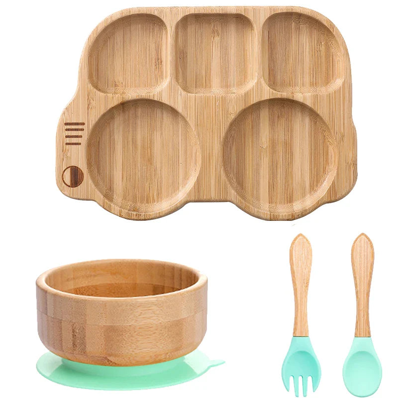 Children's Bamboo Dishes Plate