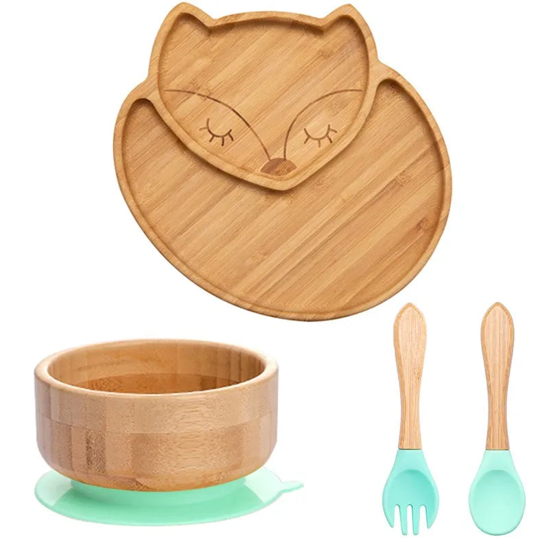 Children's Bamboo Dishes Plate