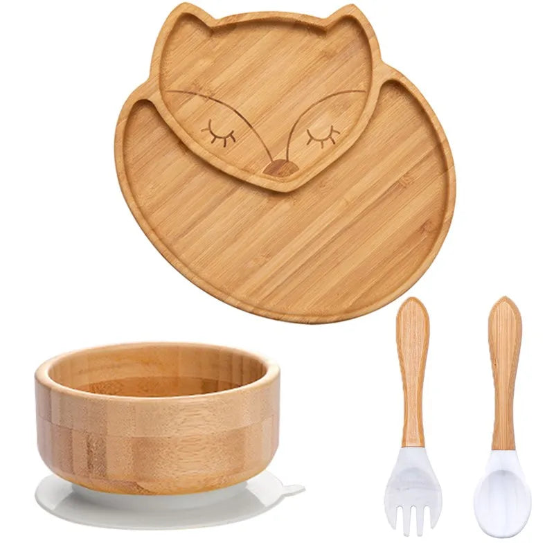 Children's Bamboo Dishes Plate