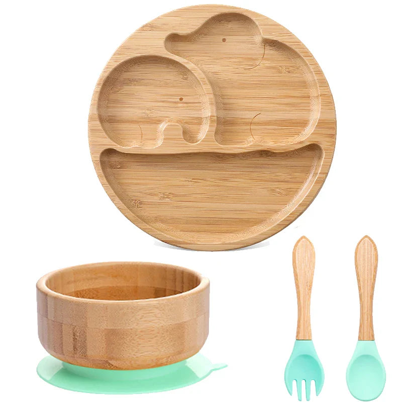 Children's Bamboo Dishes Plate