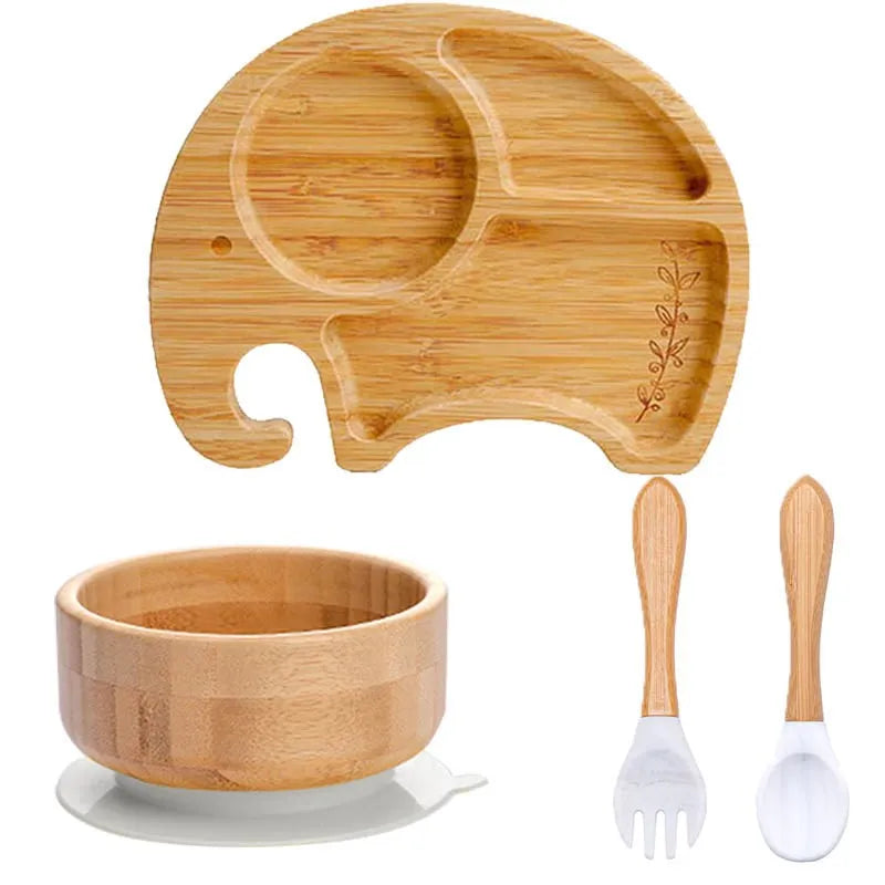 Children's Bamboo Dishes Plate