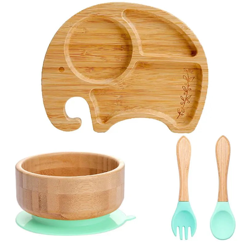 Children's Bamboo Dishes Plate