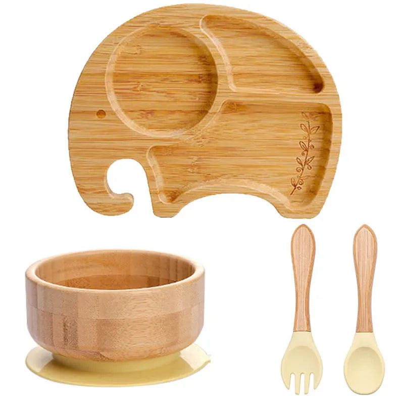 Children's Bamboo Dishes Plate