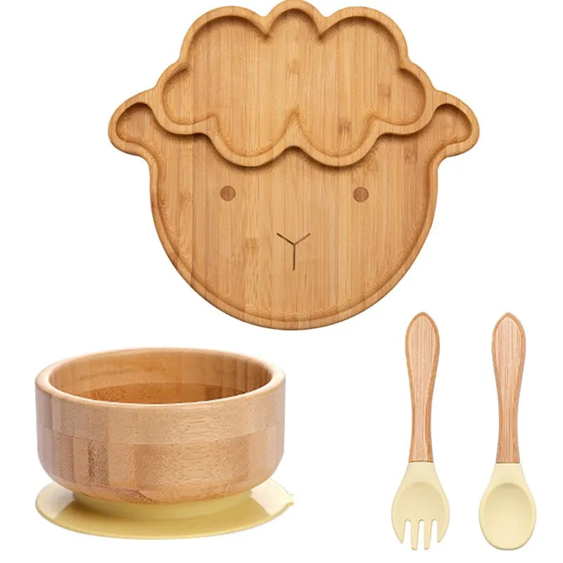 Children's Bamboo Dishes Plate