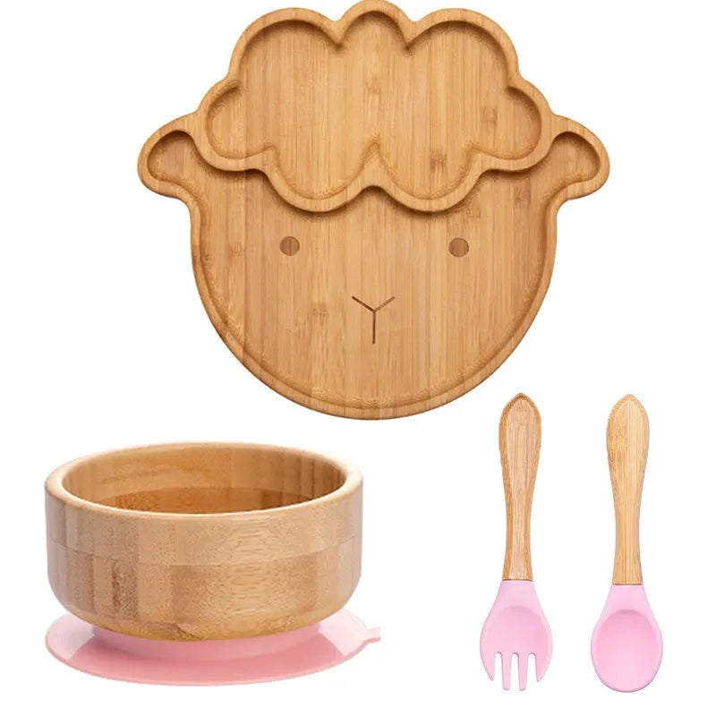 Children's Bamboo Dishes Plate