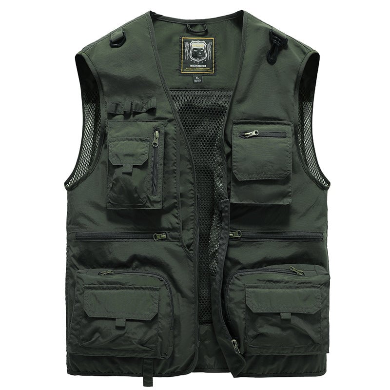 Breathable Mesh Zip Cargo Vest