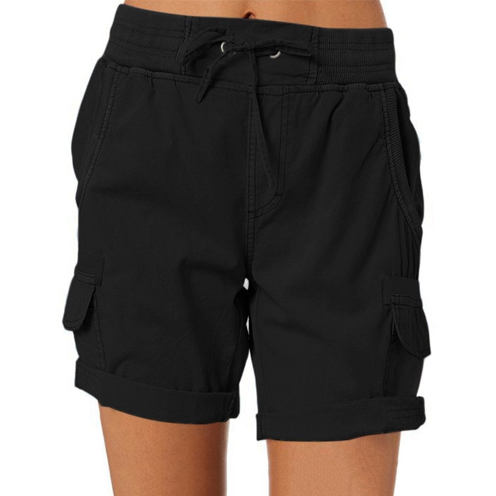 High waist ladies casual loose shorts