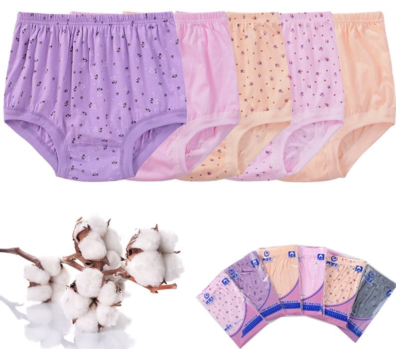 High-Waist Ladies Cotton Panties Plus Sizes💥5pcs Only $24.98 Today🔥