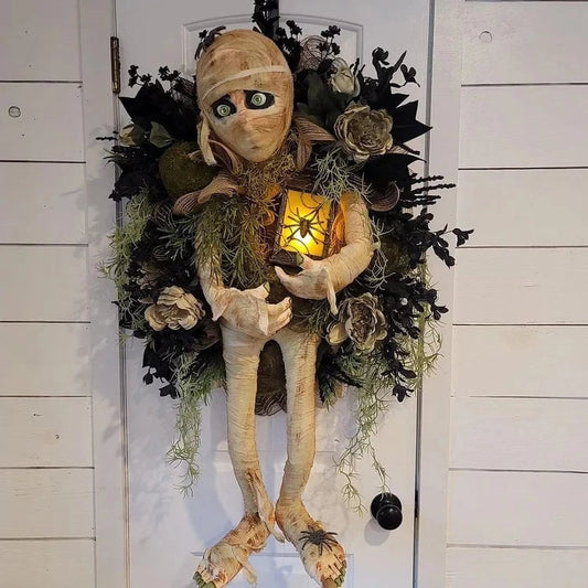 🔥💀 Halloween Mummy Wreath👻