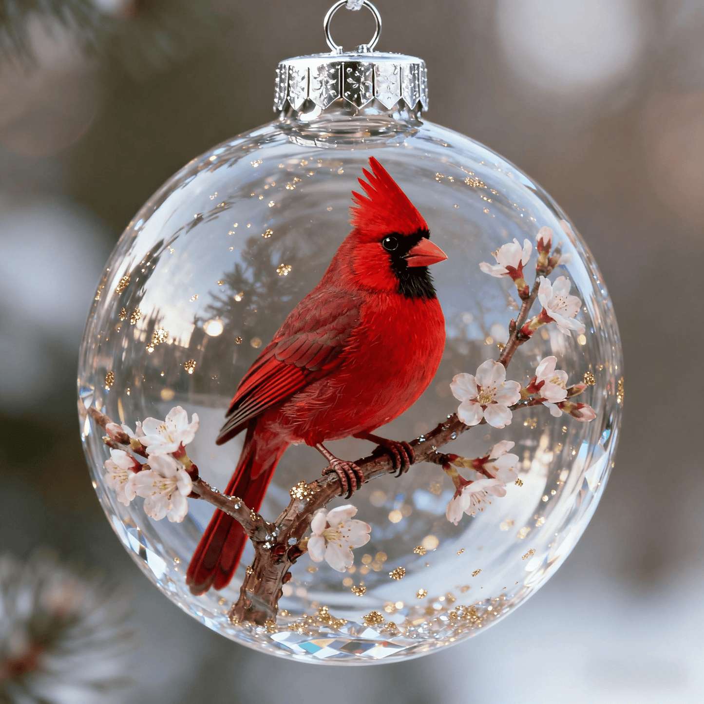 🔥LAST DAY 49 % OFF-🐦Nature’s Birds Crystal Glass Ornament Set(The 3D bird is inside the ball, in three dimensions.)