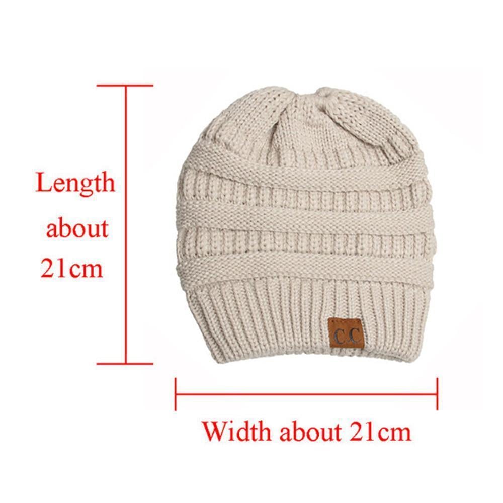 Fashion Soft Knit Ponytail Beanie