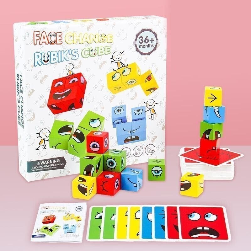 🎁2023-Christmas Hot Sale🎁 Face-Changing Magic Cube Building Blocks