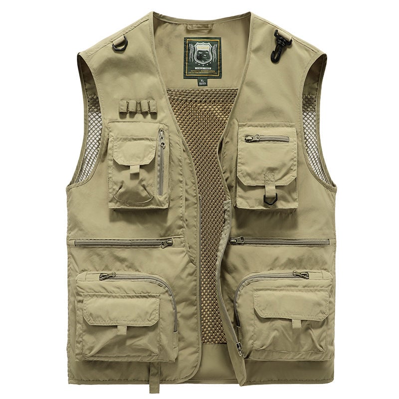 Breathable Mesh Zip Cargo Vest