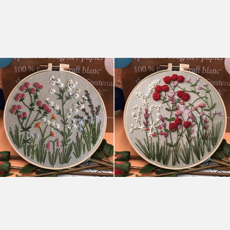 💐Embroidery  Hoop Flower Kit for Beginner