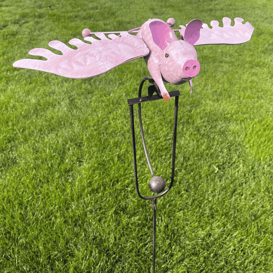 🔥49% OFF —🐷Flying Pig Kinetic Balancing Garden Art Stake