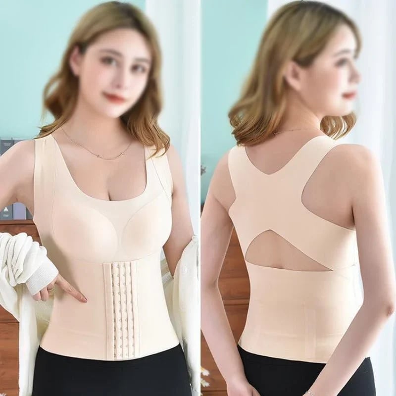 3-in-1 Waist Buttoned Bra Shapewear - Buy 2  Free Shipping