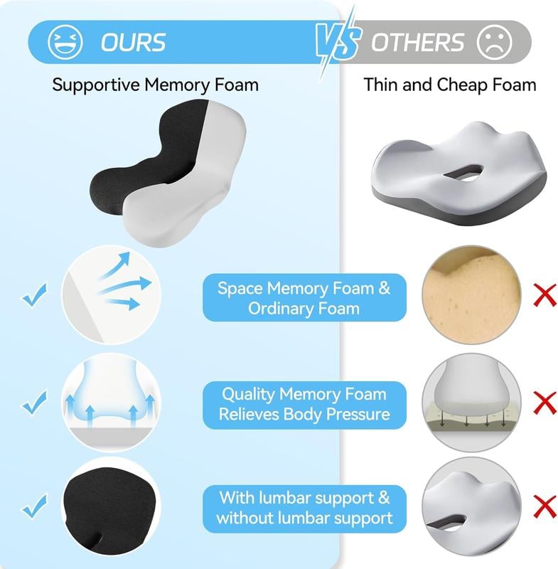 🔥Non-Slip Memory Foam Seat