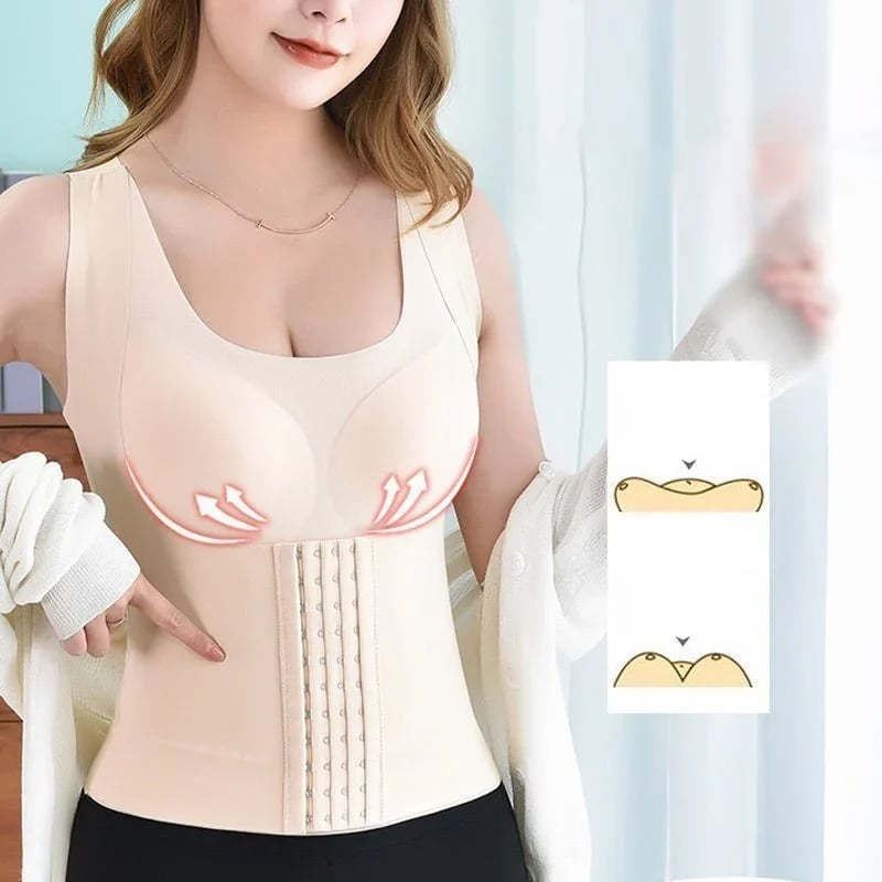 3-in-1 Waist Buttoned Bra Shapewear - Buy 2  Free Shipping